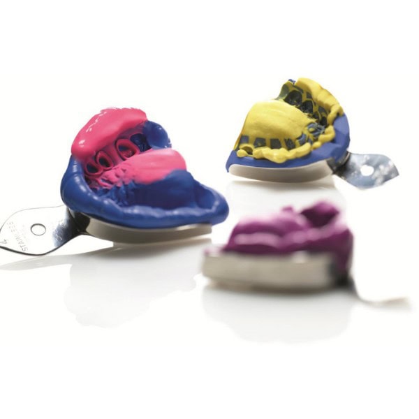 Estuches de modelos dentales personalizados en diferentes colores para odontología.