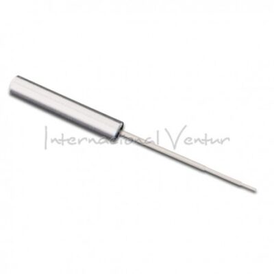 Envase de fibra de vidrio para moldes dentales, herramienta odontológica especializada en impresiones bucales.