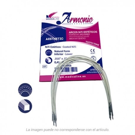 Arcos nite estéticos personalizados para orthodontics, fabricados en acero inoxidable, ideales para tratamientos odontológicos y estéticos, con alta precisión y calidad.