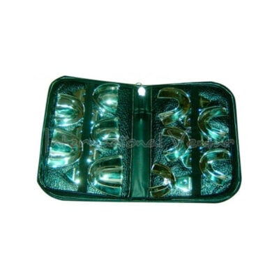 Juego de fundas y vasos de silicona para odontología, personalizados y reutilizables, ideales para proteger y organizar instrumentos dentales en clínicas y consultas.