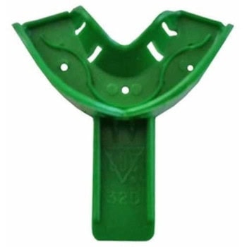 Respuestos odontológicos personalizados en color verde para procedimientos dentales.