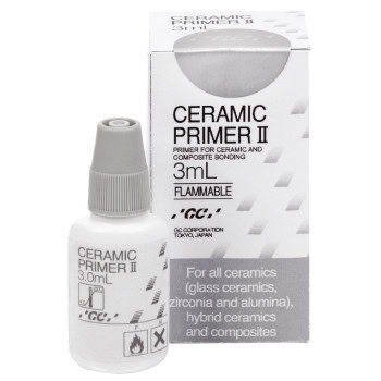 Ceramic Primer II para odontología, adhesivo de 3 ml para cerámicas y composites, fácil de usar, inflamable, asegura uniones fuertes y duraderas en tratamientos odontológicos personalizados.