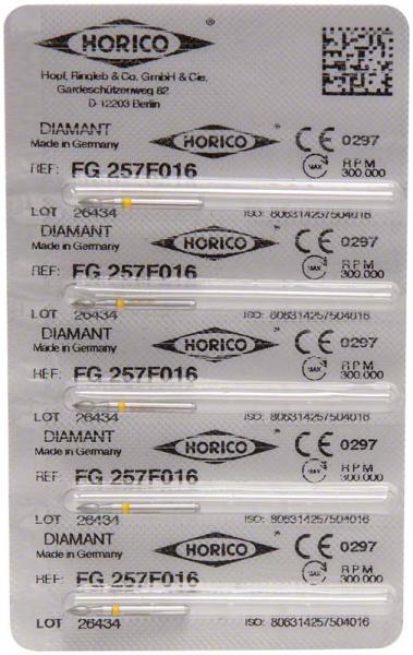 Fichero de productos odontológicos personalizados con marca HORICO para usos dentales, incluyendo detalles de referencia y lotes.