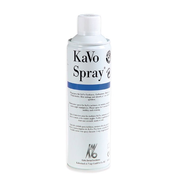 KaVo Spray, spray odontológico para desinfección y mantenimiento de instrumentos dentales en clínicas y consultorios.