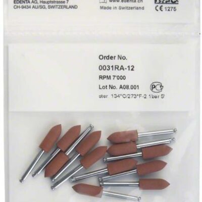 Alt text: Instrumentos odontológicos personalizados en tono marrón con mango metálico, ideales para procedimientos dentales y restauraciones en clínicas y consultorios.