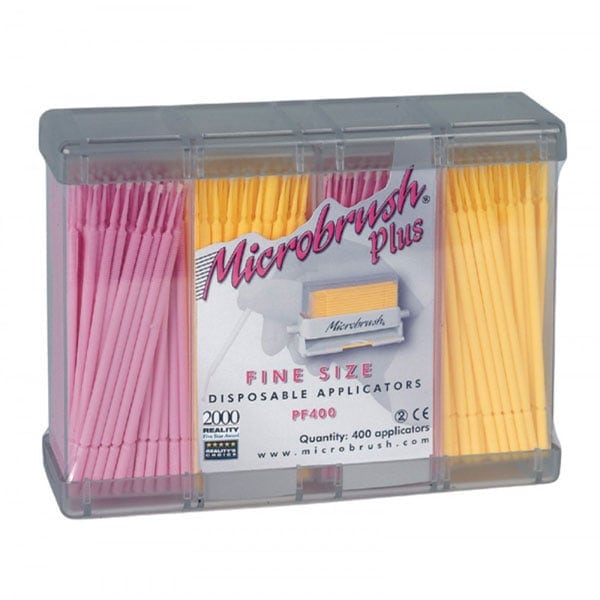 Microbrush plus para aplicaciones odontológicas, paquete de 2000 aplicadores desechables en tamaño fino, ideales para trabajos precisos en tratamientos dentales, productos personalizados de EXAmedic.