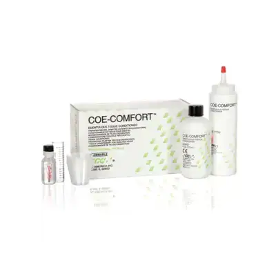 Refuerzo de los productos odontológicos personalizados de EXAmedic con el condicionador de tejidos dentales COE-COMFORT para tratamientos especializados.