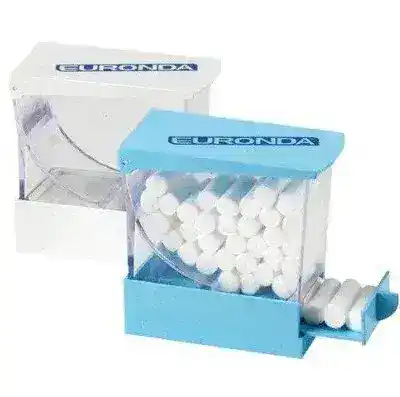 Contenedor de pastillas y productos odontológicos personalizados de Euroonda para clínicas dentales.