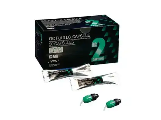 Capsulas GC Fuji III LC para odontología, 50 unidades, de alta calidad y precisión en tratamientos dentales personalizadas.