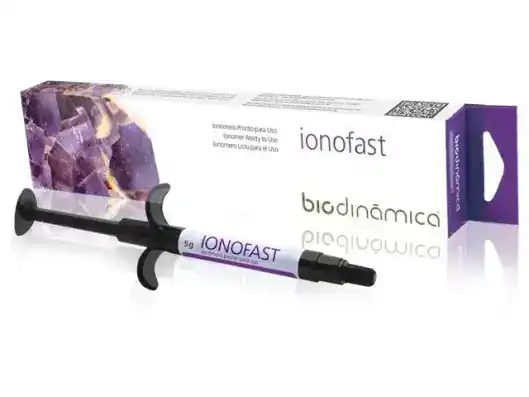 Ionófast, relleno dental compuesto para restauraciones personalizadas en odontología, con alta precisión y durabilidad, ideal para tratamientos estéticos y funcionales.