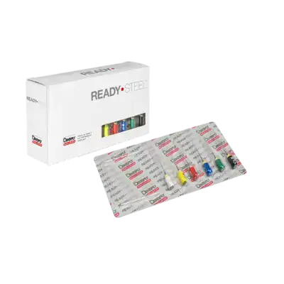 Teningo con sellos de colores para bloqueo y protección en odontología, ideal para restauraciones y procedimientos dentales seguros.