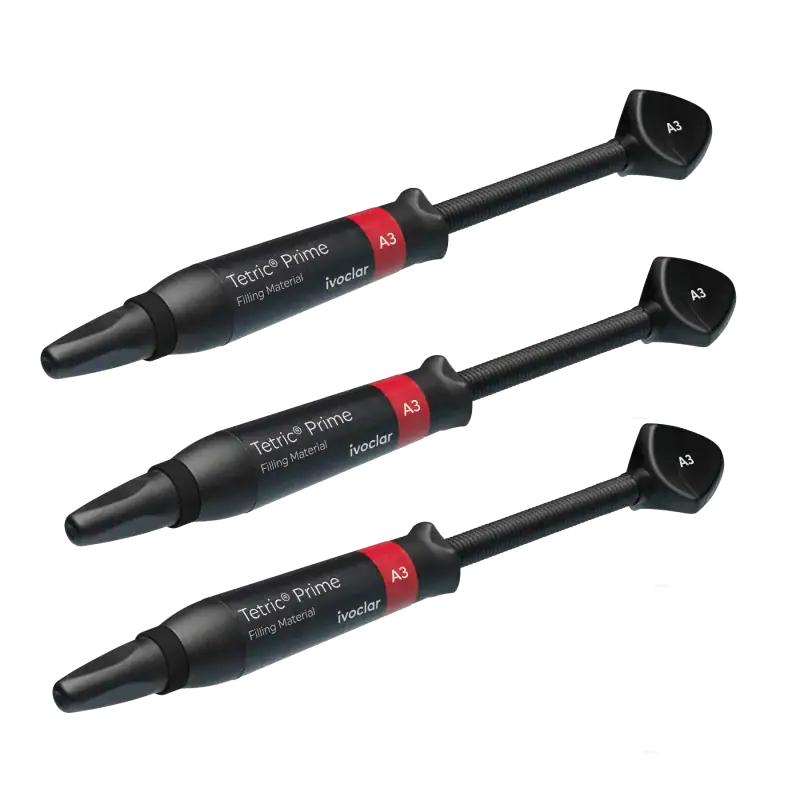 Tetric® Prime A3, material de relleno odontológico personalizado, para restauraciones con alta precisión y estética en odontología conservadora y estética.