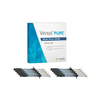 Venus PURE Bulk Flow ONE inyectores para odontología, producto personalizado para tratamientos dentales de alta precisión y calidad.