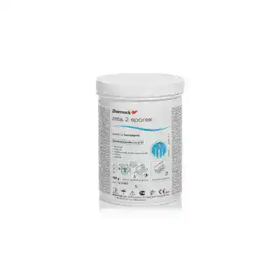 Zeta 2 Sporex Zhermack, polvo desinfectante para instrumentos odontológicos, en envase de 900 g, utilizado para desinfección y esterilización en clínicas dentales, compatible con diferentes materiales.
