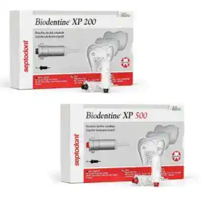 Biodentine XP 200 y XP 500, productos odontológicos personalizados para restauraciones dentales, ideales para profesionales que buscan precisión y durabilidad en tratamientos de odontología restauradora.