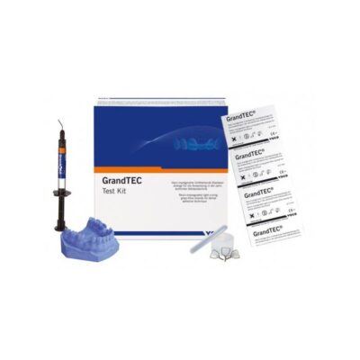 GrandTEC kit de prueba para diagnóstico dental con material de alta precisión, ideal para blancas, caries y problemas de encías, con instrucciones y accesorios necesarios para resultados rápidos y efectivos.