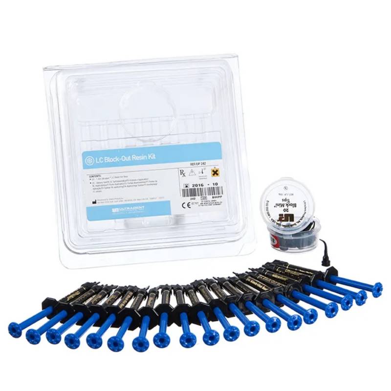 LC Block-Out Resina Kit para moldes dentales, material odontológico personalizado para restauraciones y prótesis dentales.