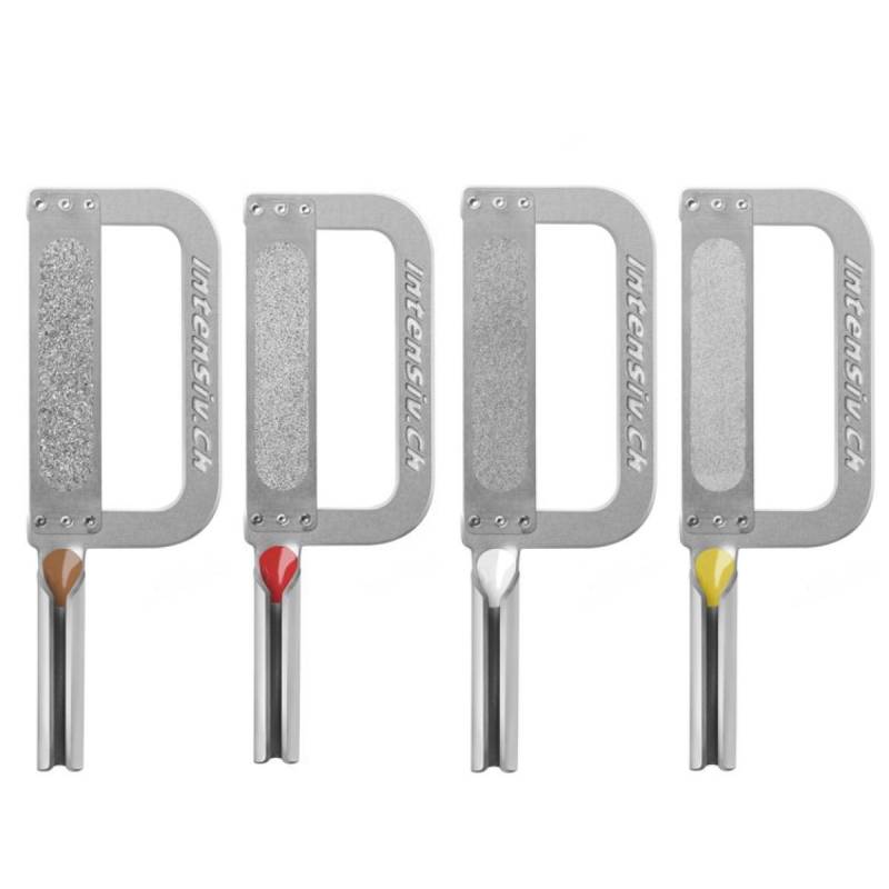 Resina de impronta dental personalizada en diferentes colores, utilizada en odontología para una toma precisa de mordida y registros clínicos.