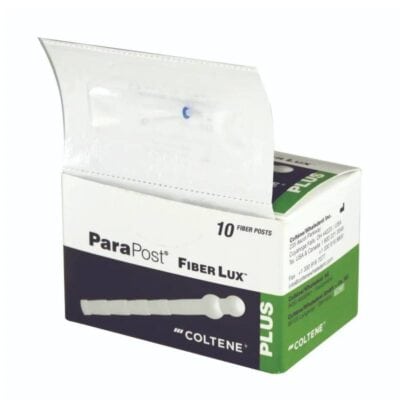 ParaPost Fiber Lux, productos odontológicos personalizados para restauraciones con fibra de vidrio, con 10 postes de fibra para restauraciones dentales duraderas y estéticas.
