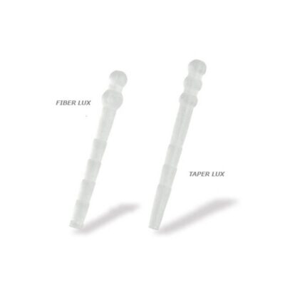 Fibra dental personalizada para odontología, disponible en modelos Fiber Lux y Taper Lux, diseñada para tratamientos precisos y efectivos en estética y reconstrucción dental.