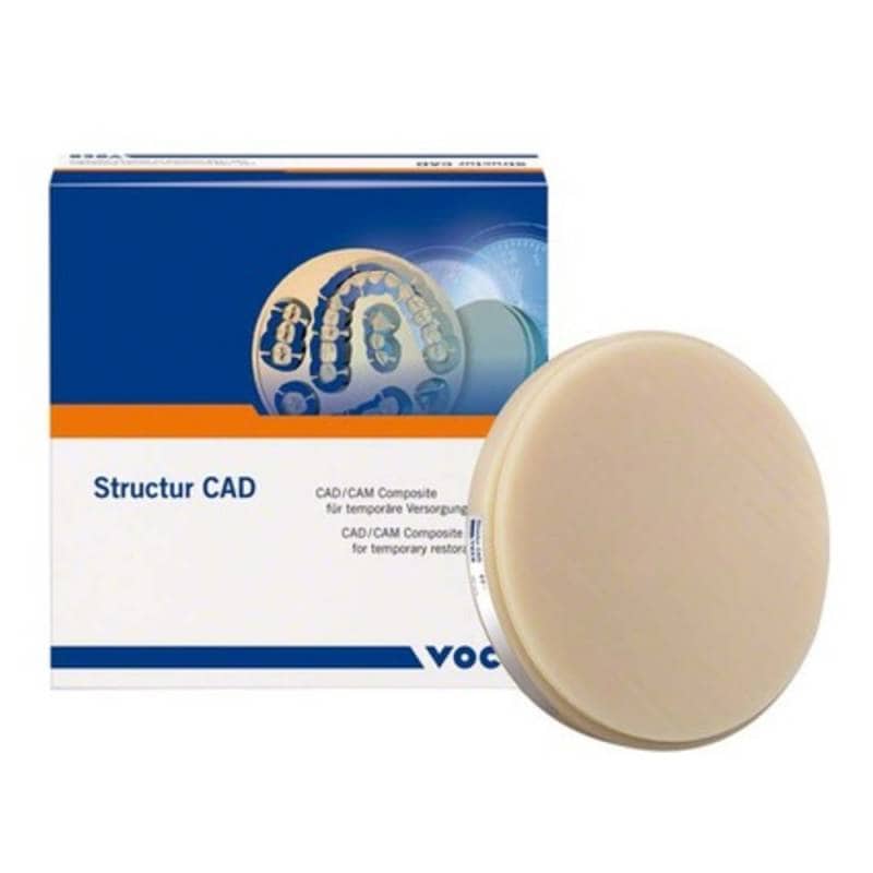 Resina de restauración dental personalizada Structure CAD para restauraciones temporales en odontología.