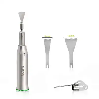 Barra dientes de silicona para instrumentación odontológica, tamaño 6 mm y 10 mm, compatible con limpiadores y fresas dentales de alta precisión.