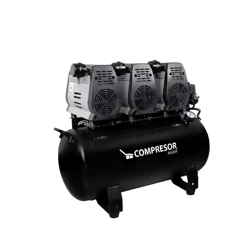 Compresor odontológico profesional para clínicas dentales, essential para sistemas de aire comprimido en tratamientos odontológicos, garantizando alta eficiencia y durabilidad.