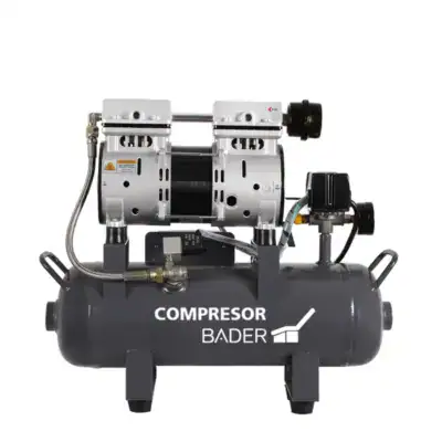 Compresor odontológico BADER, equipo de alta eficiencia para clínicas dentales y laboratorios, con componentes duraderos y diseño compacto, ideal para procedimientos odontológicos precisos y fiables.