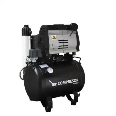 Compresor de aire dental profesional para clínicas odontológicas y fabricación de productos odontológicos personalizados. Alta eficiencia y rendimiento para procedimientos dentales precisos.