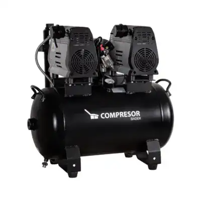 Compresor dental profesional para clínicas odontológicas, ideal para equipos de punción y otros instrumentos. Diseño compacto y potente, optimizando el rendimiento en tratamientos dentales.