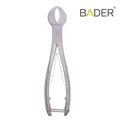 Pince odontológica BADER para ajuste y manipulación en odontología, fabricada en acero inoxidable. Herramienta dental personalizada para precisión en tratamientos odontológicos.
