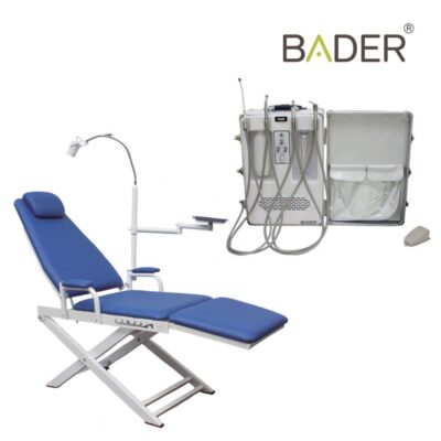 Bader, silla dental moderna con equipo odontológico personalizado para procedimientos dentales avanzados.