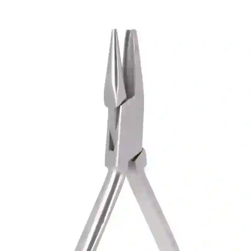 Pinzas dentales de precisión en acero inoxidable, ideales para procedimientos odontológicos y trabajos de restauración dental. Totalmente personalizables para distintas aplicaciones odontológicas.