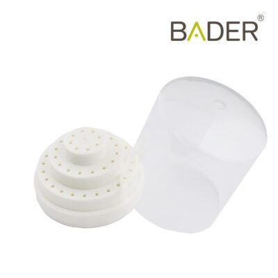 Placa de impresión dental personalizada con caja de almacenamiento para odontología estética y prótesis dentales.