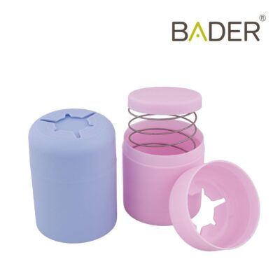 Silicona para molde de impresiones dentales, color azul y rosa, con base y muelle para precisión en odontología, productos personalizados para odontólogos.