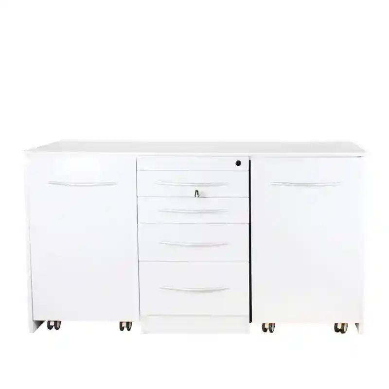 Carro de instrumentos odontológicos personalizado en color blanco para clínicas y consultas dentales.