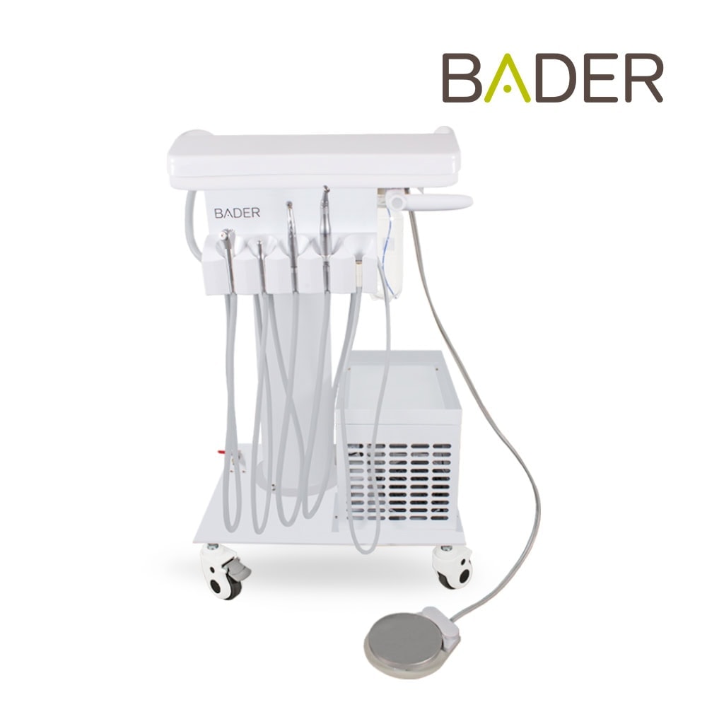 Equipo odontológico BADER para tratamientos dentales, con instrumentos personalizados y tecnología avanzada, ideal para clínicas odontológicas que buscan calidad y precisión.