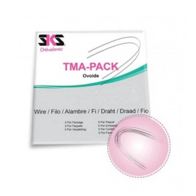 TMA-PACK de ortodoncia con alambre de ortodoncia para profesionales dentales, en paquetes de 5 unidades, ideal para productos odontológicos personalizados y de alta calidad.