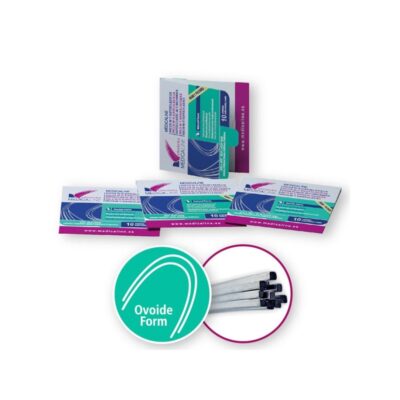 Ovoide form y cajas de protectores dentales personalizados para odontología en productos odontológicos EXAmedic.
