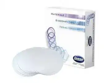 Filtro odontológico biocompatible de termoconformado para protección en procedimientos dentales, compatible con diferentes materiales.