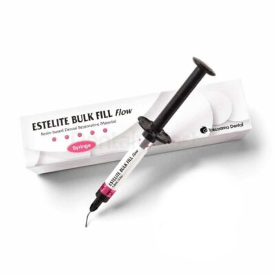 ESTELITE BULK FILL Flow, restauración dental con material de resina de alta calidad, ideal para rellenos y reconstrucciones en odontología.