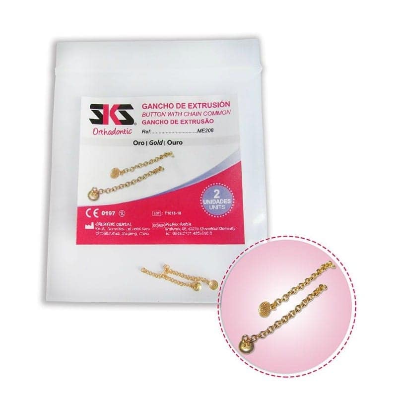 Gancho de extrusión dental en oro, kit de 2 unidades, productos odontológicos personalizados para odontólogos, accesorios de ortodoncia, herramientas de precisión, material odontológico profesional.