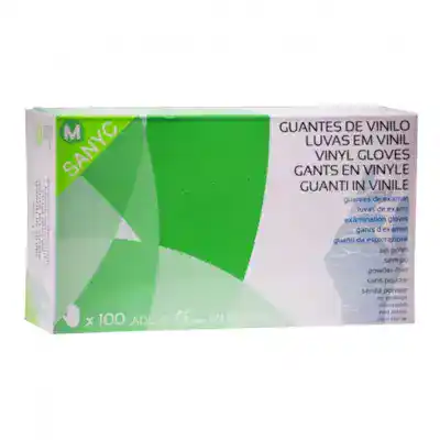 Guantes de examen de vinilo blandos y sin polvo, ideales para uso odontológico y exploración médica, con alta sensibilidad y protección.