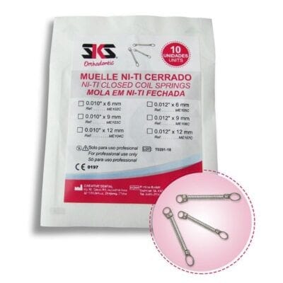 Muelles Ni-Ti cerrados para ortodoncia, 10 unidades, ideales para dispositivos odontológicos personalizados.