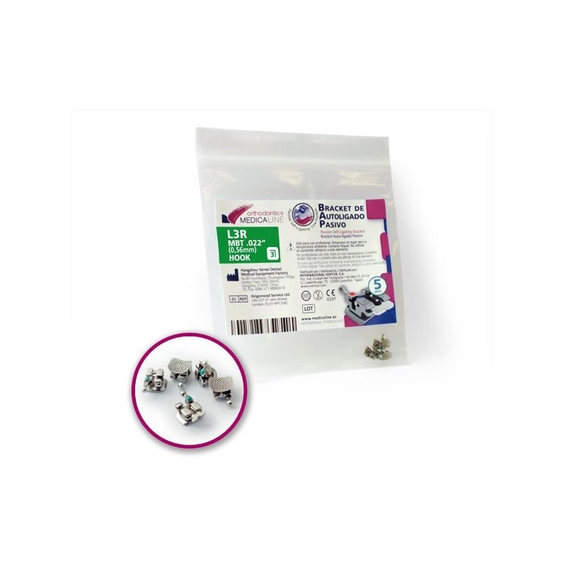 Lámina de autoligado pasivo para ortodoncia, braket, personalizada, de alta calidad, ideal para tratamientos ortodónticos, compatible con diferentes sistemas de brackets, fabricada por EXAmedic.