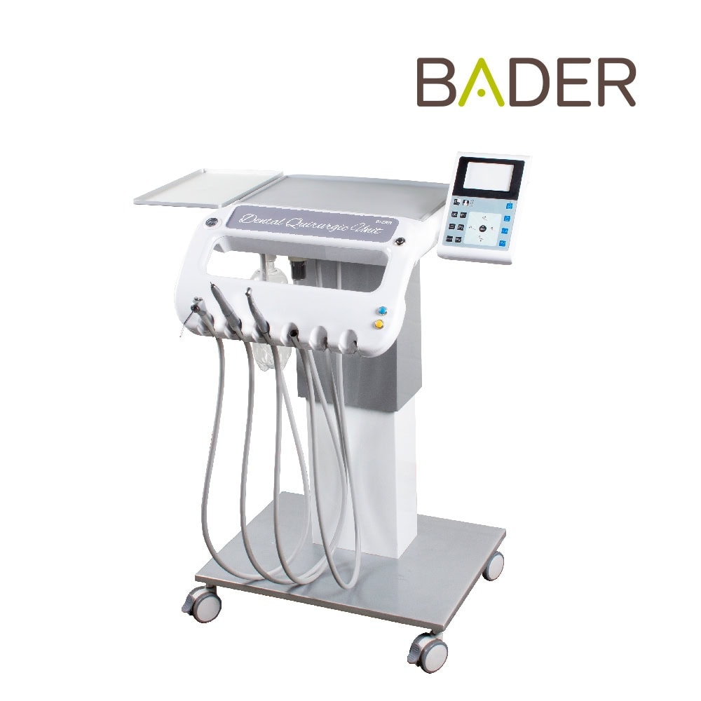 Moderno equipo odontológico personalizado para tratamientos dentales y cirugía oral en la clínica dental.