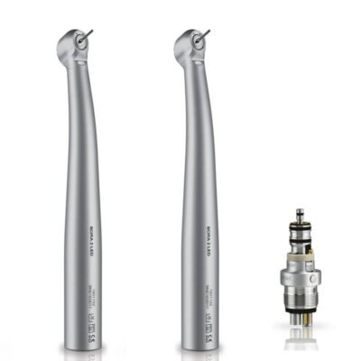 Borrador para imágenes de productos odontológicos personalizados de EXAmedic, incluidas piezas de mano y componentes para implantes dentales. Optimizado para SEO en el sector de odontología y productos dentales personalizados.