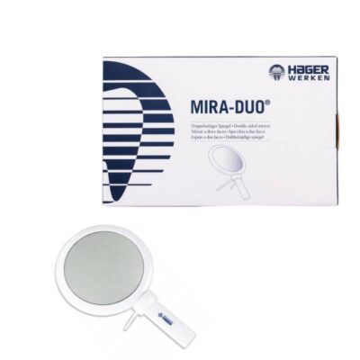 Espejo dental doble cara MIRADUO de Hager Werke, ideal para odontología, con diseño ergonómico y óptima visión para procedimientos precisos.