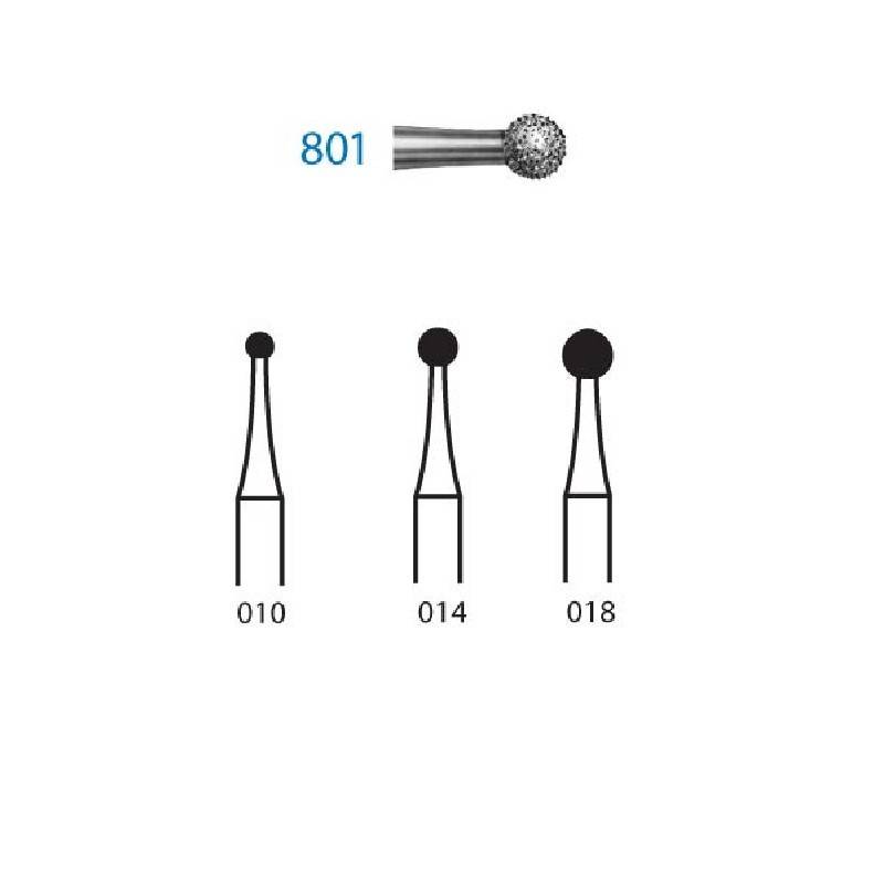 Pulidor dental con esfera de carburo de tungsteno para odontología, variedad de tamaños de 010, 014 y 018 para ajuste y acabado de restauraciones.