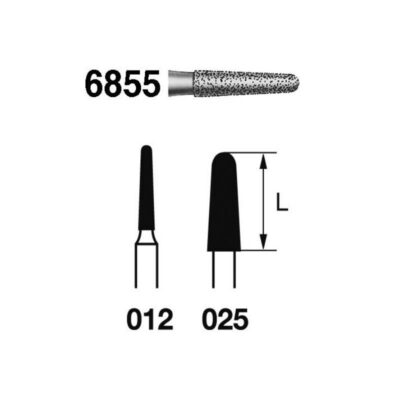 Borrador de corona dental personalizado para prótesis y odontología, con diseño ergonómico y características específicas para diferentes tratamientos dentales.